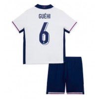 Camisa de Futebol Inglaterra Marc Guehi #6 Equipamento Principal Infantil Europeu 2024 Manga Curta (+ Calças curtas)